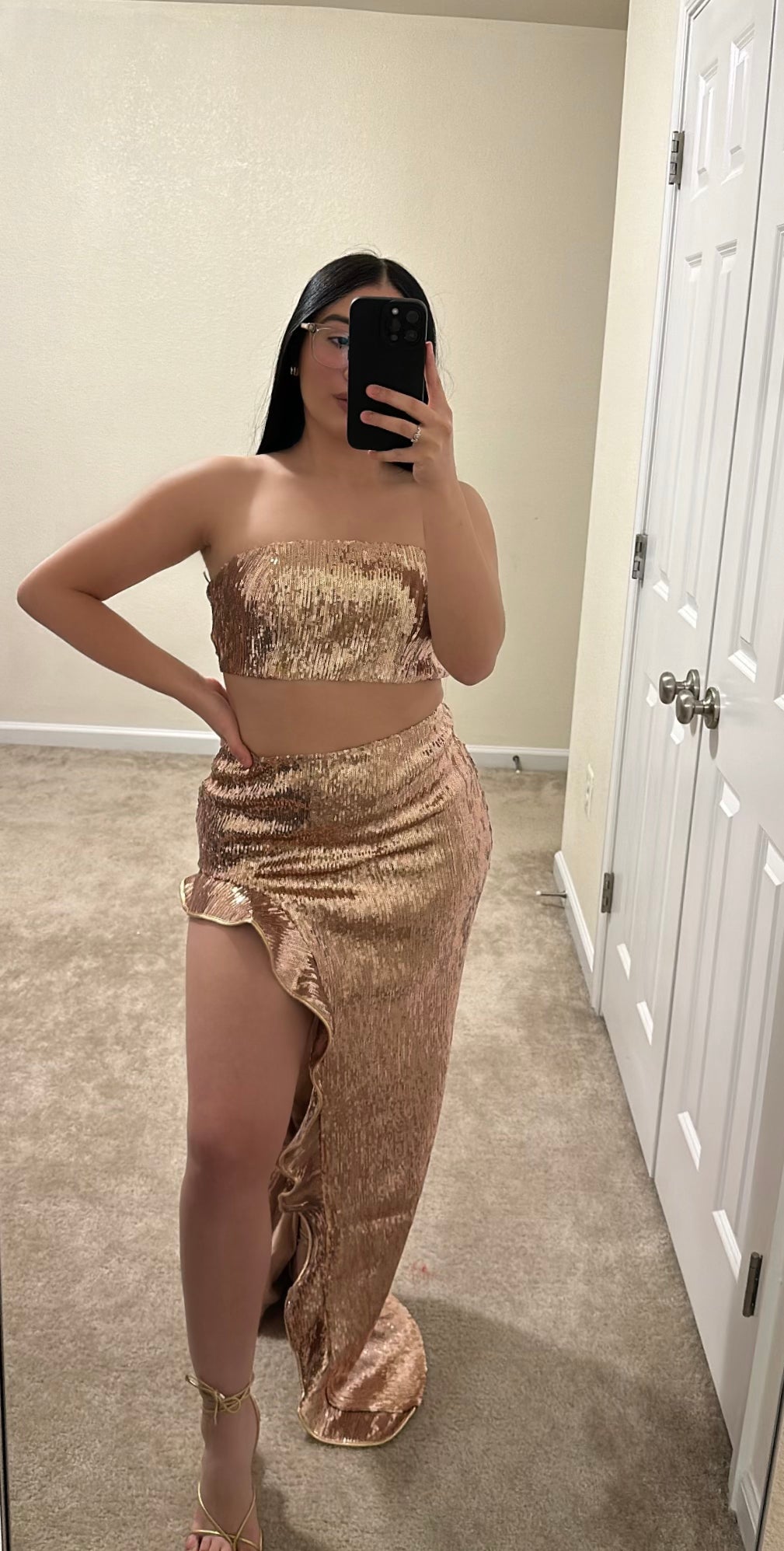 ROSE GOLD SEQUIN SET